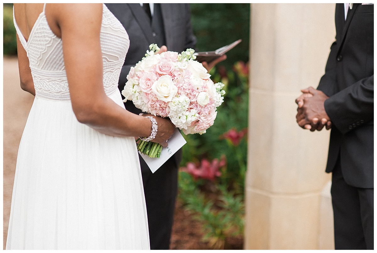 Spring Elopement Wedding Flowers at Dallas Arboretum