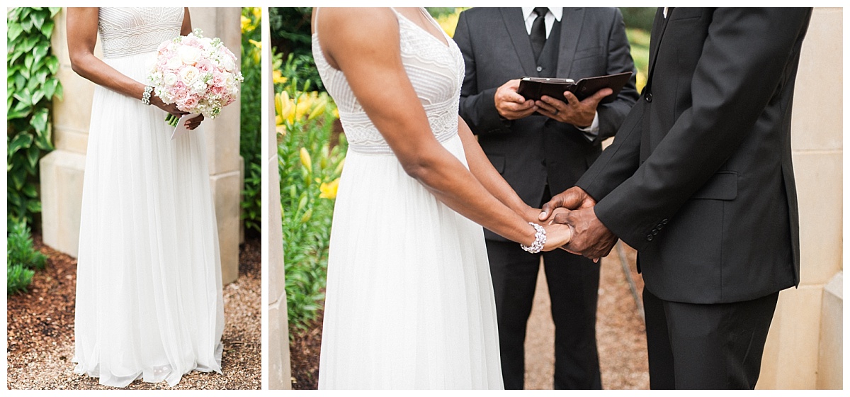 Spring Elopement Wedding Flowers at Dallas Arboretum