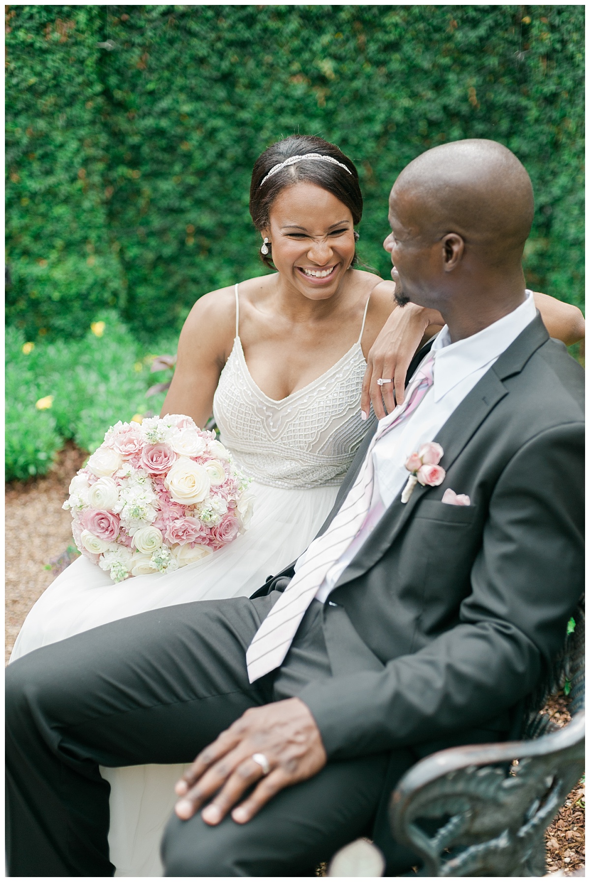 Spring Elopement Wedding Flowers at Dallas Arboretum