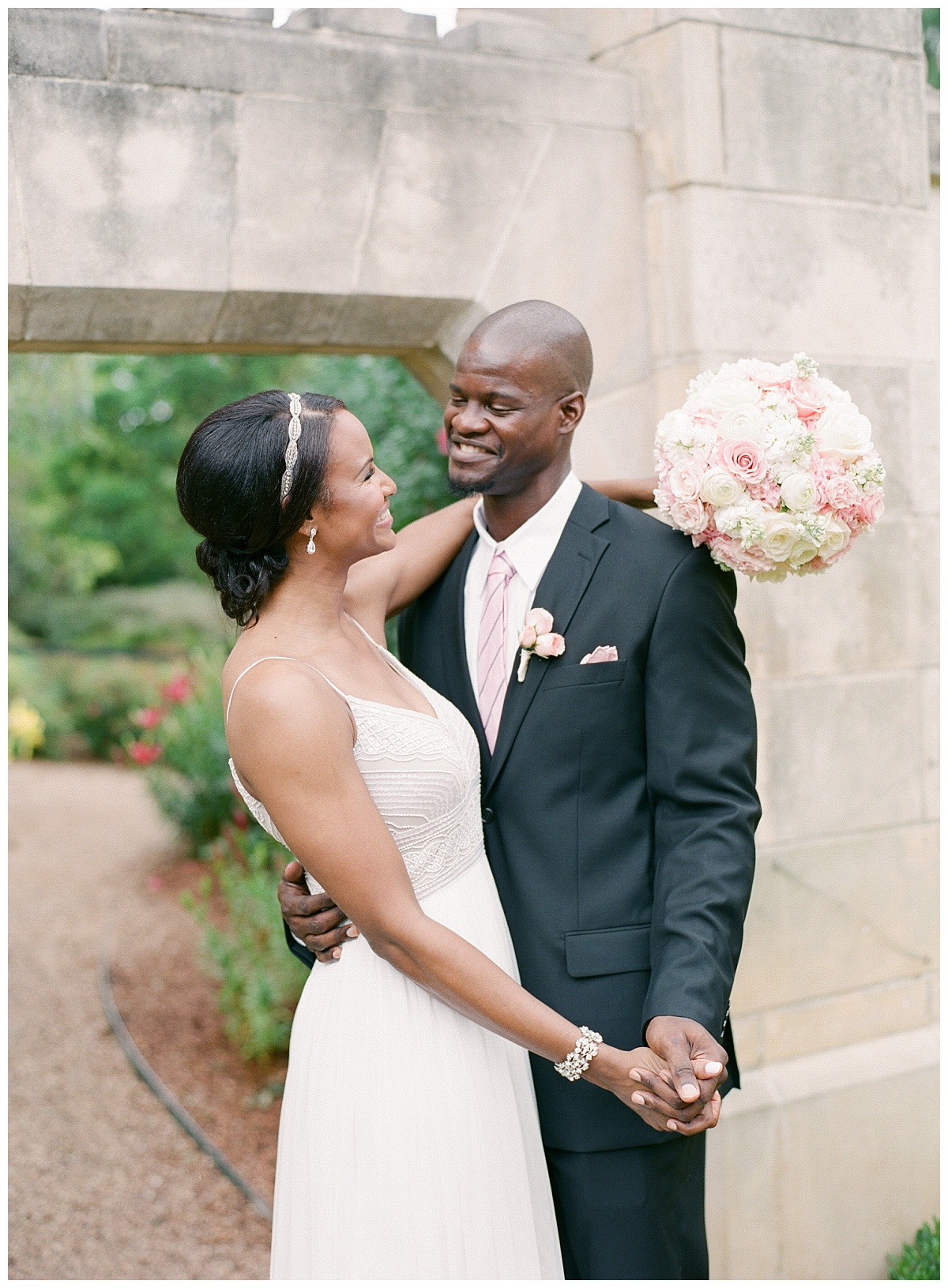 Spring Elopement Wedding Flowers at Dallas Arboretum