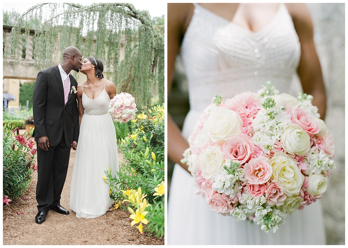 Spring Elopement Wedding Flowers at Dallas Arboretum