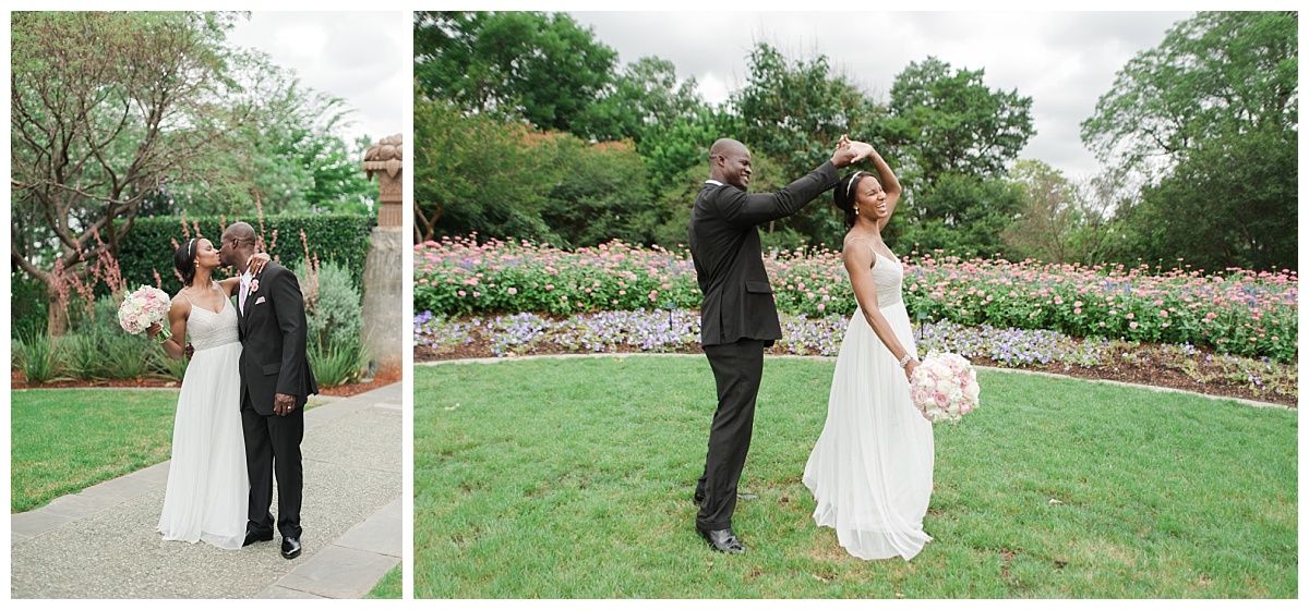 Spring Elopement Wedding Flowers at Dallas Arboretum