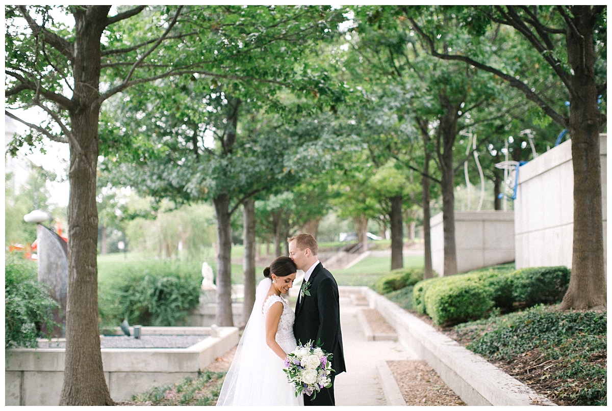 Ivory and purple Piazza on the Green Wedding Flowers