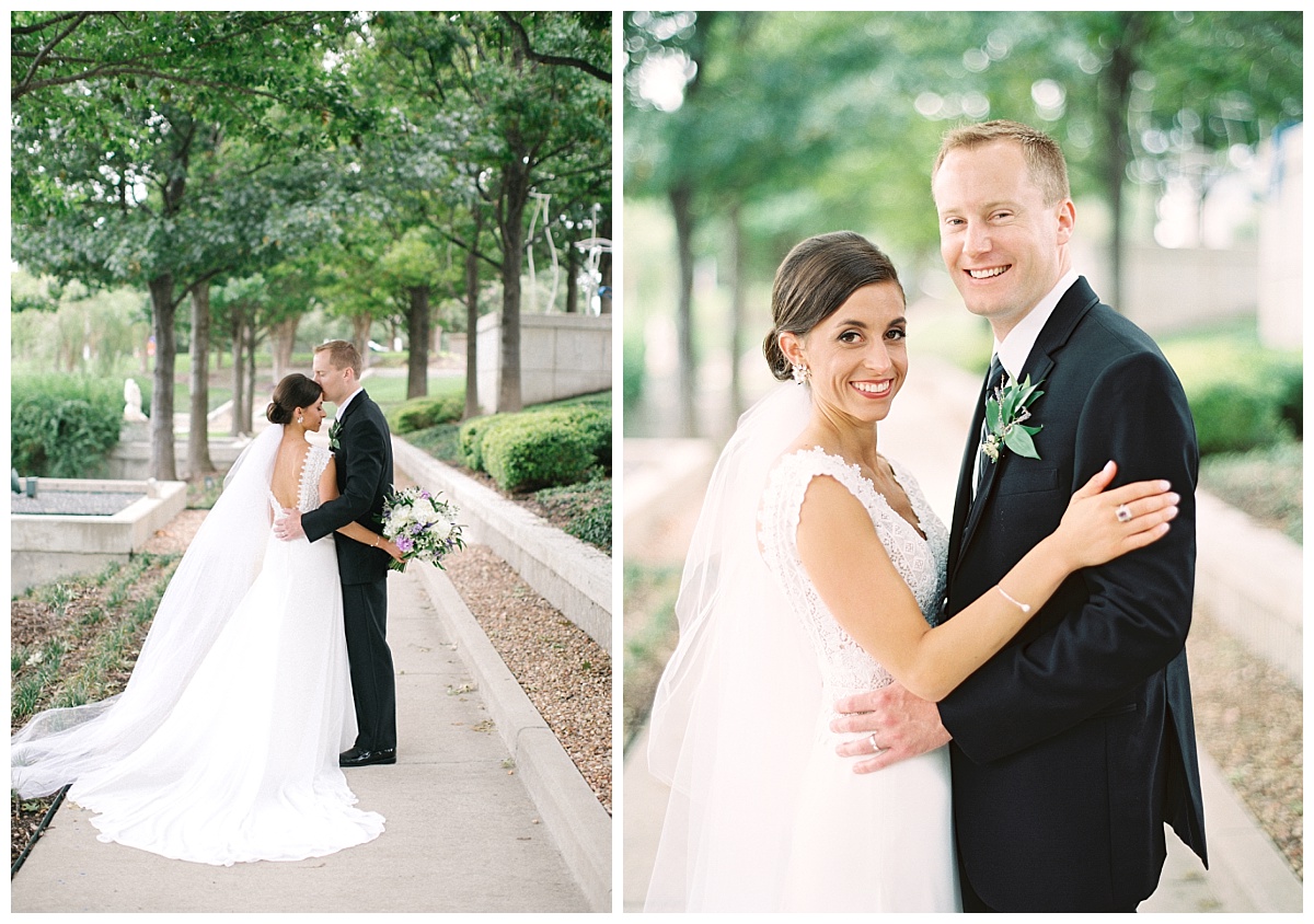 Ivory and purple Piazza on the Green Wedding Flowers