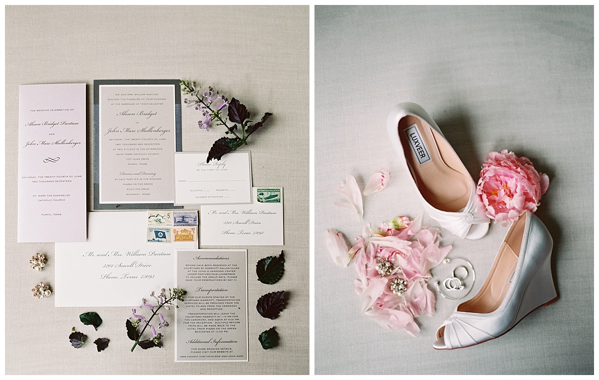 Ivory and purple Piazza on the Green Wedding Flowers