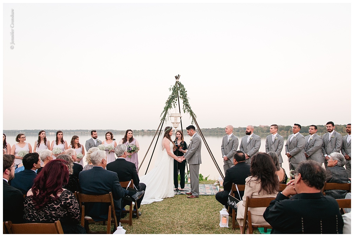 Dallas Filter Building natural organic ivory and lavender wedding flowers with eucalyptus