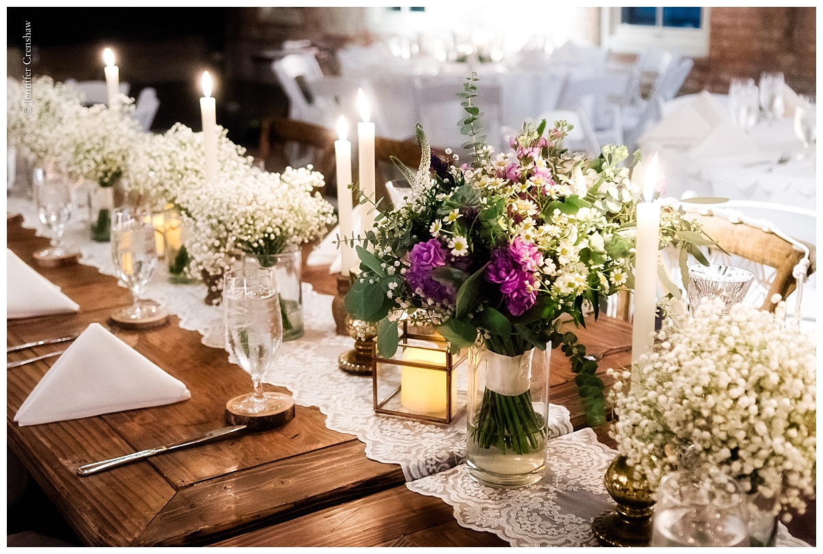 Dallas Filter Building natural organic ivory and lavender wedding flowers with eucalyptus