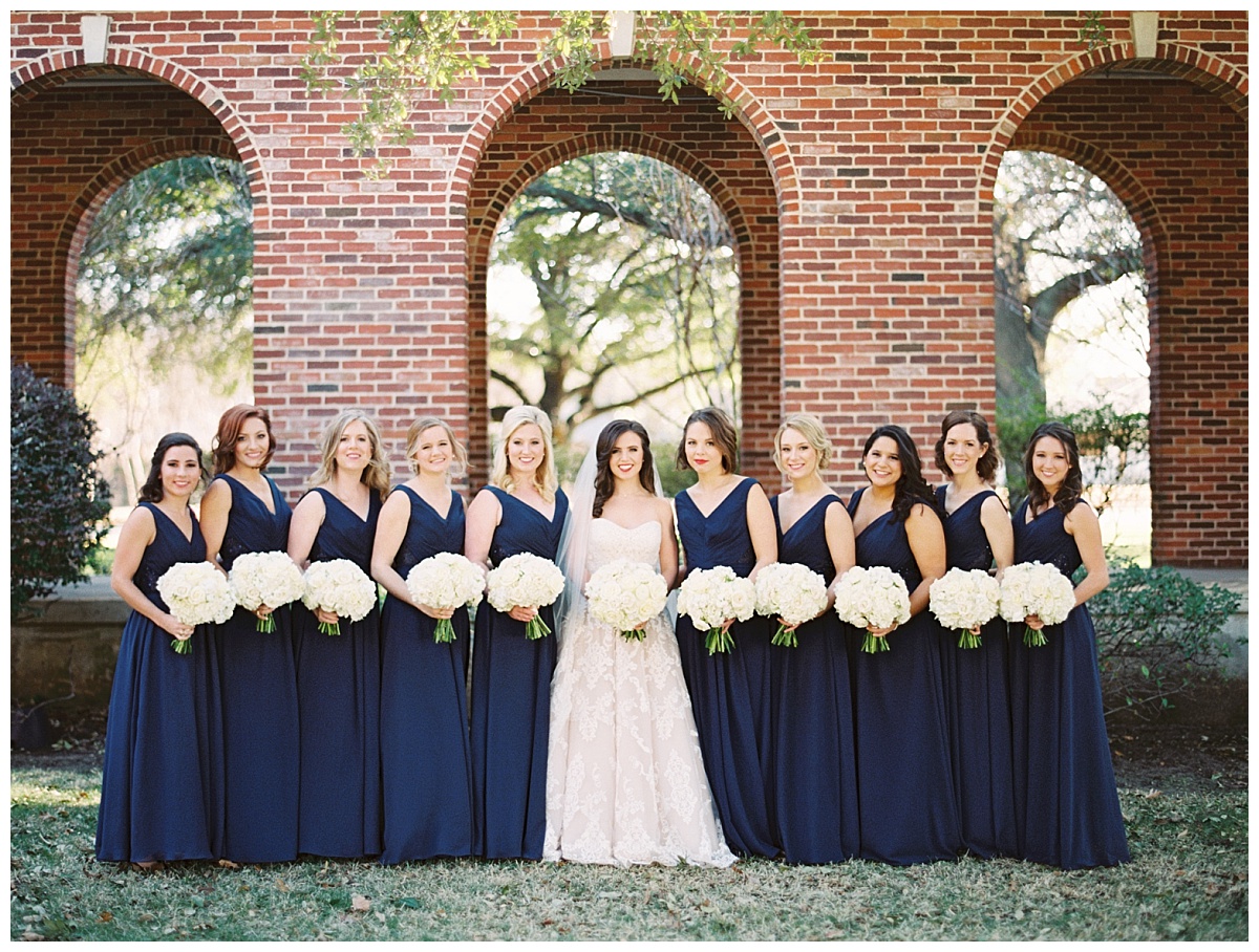 Traditional white, gold, and black Dallas Wedding Royal Lane Baptist Church Room on Main Wedding Flowers