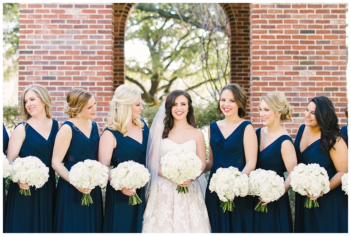 Traditional white, gold, and black Dallas Wedding Royal Lane Baptist Church Room on Main Wedding Flowers