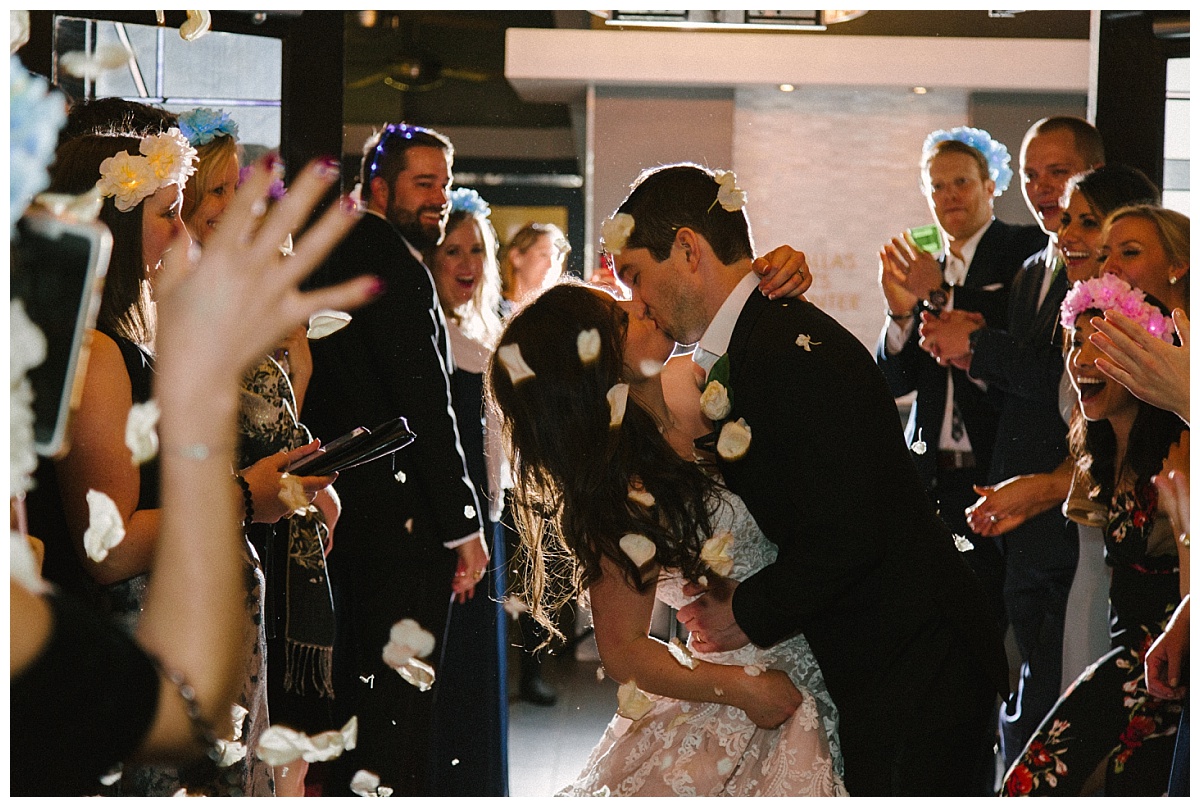 Traditional white, gold, and black Dallas Wedding Royal Lane Baptist Church Room on Main Wedding Flowers